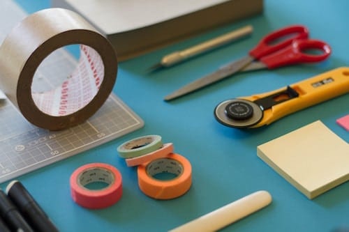 picture of craft supplies on a table